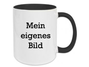 Eigenes Bild Tasse weiß/schwarz